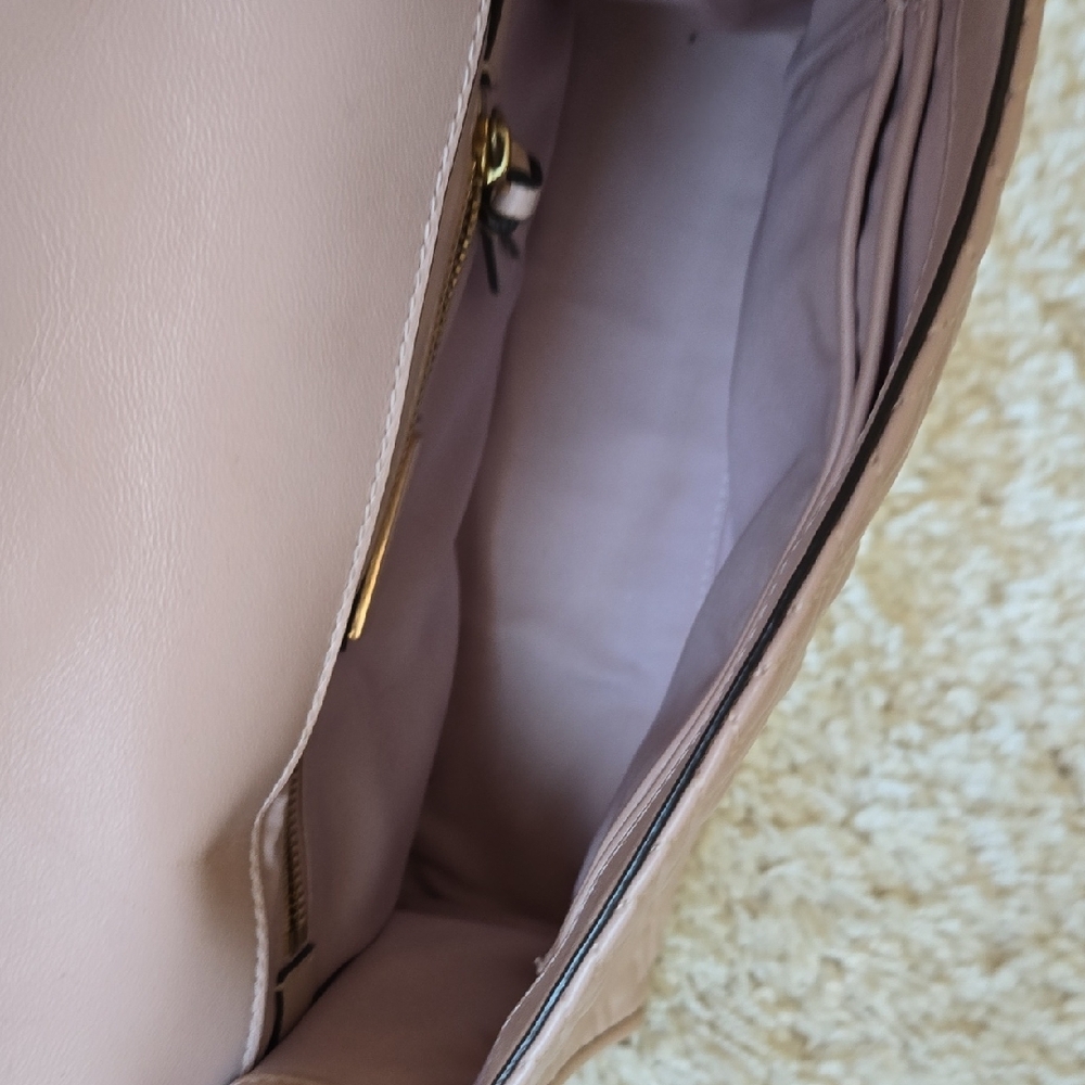 Tory Burch Soft Pink and Gold Quilted Shoulder Bag - Picture 7 of 7